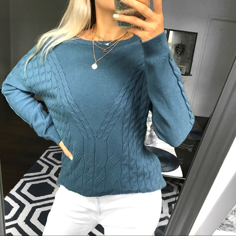 🆕 CYRUS MONACCO NIGHT BRAIDED LONG KNIT SWEATER! - Picture 5 of 15